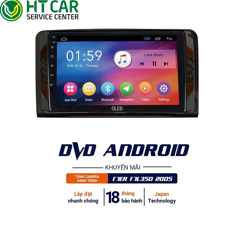 Màn hình DVD Android ô tô cho xe Mercedes ML350 2005